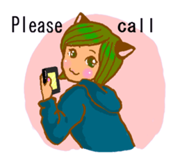 Cat witch Mimi English  version sticker #2884564