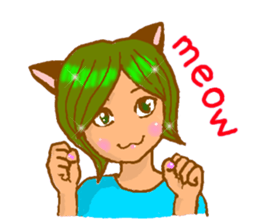 Cat witch Mimi English  version sticker #2884565