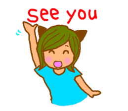 Cat witch Mimi English  version sticker #2884567