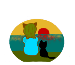 Cat witch Mimi English  version sticker #2884568