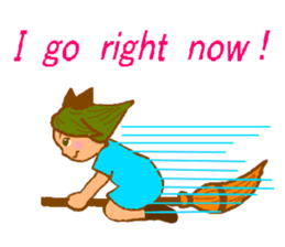 Cat witch Mimi English  version sticker #2884570