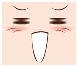 It is a funny face softly. sticker #2885173