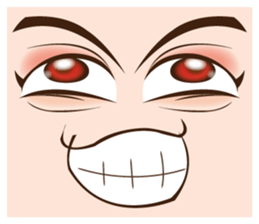 It is a funny face softly. sticker #2885174