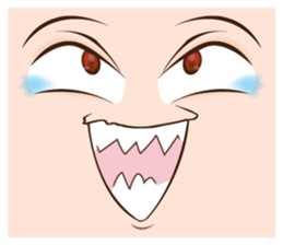 It is a funny face softly. sticker #2885175