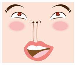 It is a funny face softly. sticker #2885176