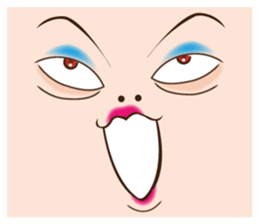 It is a funny face softly. sticker #2885177