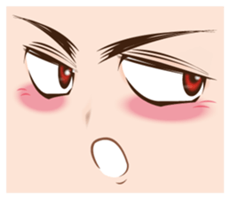 It is a funny face softly. sticker #2885181