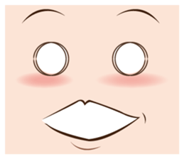 It is a funny face softly. sticker #2885183