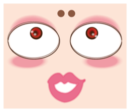 It is a funny face softly. sticker #2885184