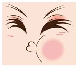 It is a funny face softly. sticker #2885185