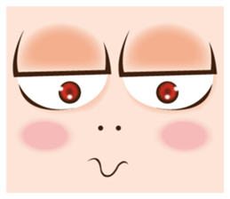 It is a funny face softly. sticker #2885186