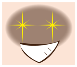 It is a funny face softly. sticker #2885187