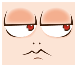 It is a funny face softly. sticker #2885191