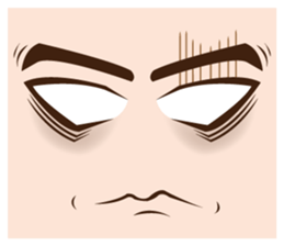 It is a funny face softly. sticker #2885192