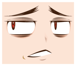 It is a funny face softly. sticker #2885195