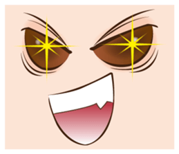 It is a funny face softly. sticker #2885198