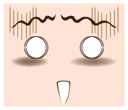 It is a funny face softly. sticker #2885200