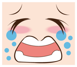 It is a funny face softly. sticker #2885204