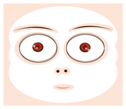 It is a funny face softly. sticker #2885207