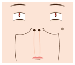 It is a funny face softly. sticker #2885208