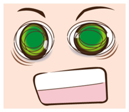 It is a funny face softly. sticker #2885210