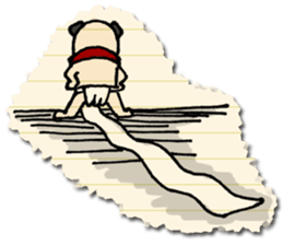 Surreal pug sticker #2885227