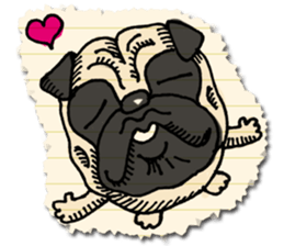 Surreal pug sticker #2885228