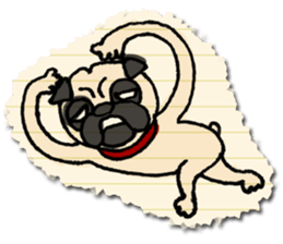 Surreal pug sticker #2885233