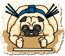 Surreal pug sticker #2885234