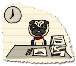 Surreal pug sticker #2885235