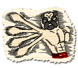 Surreal pug sticker #2885236