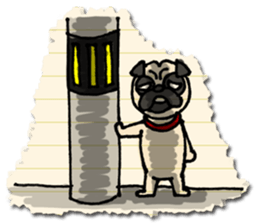 Surreal pug sticker #2885239