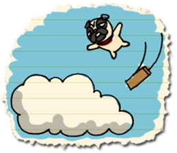 Surreal pug sticker #2885240