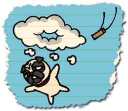 Surreal pug sticker #2885241