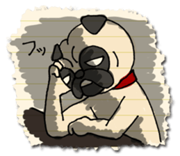 Surreal pug sticker #2885243