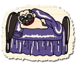Surreal pug sticker #2885244