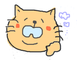 A double chin healing cat. sticker #2887011