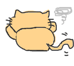 A double chin healing cat. sticker #2887013