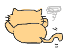 A double chin healing cat. sticker #2887013