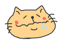 A double chin healing cat. sticker #2887018