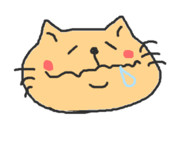 A double chin healing cat. sticker #2887018