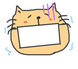 A double chin healing cat. sticker #2887019