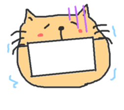 A double chin healing cat. sticker #2887019