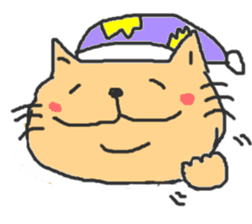 A double chin healing cat. sticker #2887020