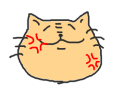 A double chin healing cat. sticker #2887023