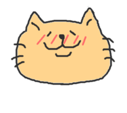 A double chin healing cat. sticker #2887024