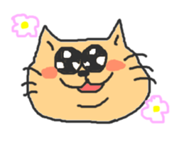 A double chin healing cat. sticker #2887027