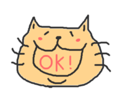 A double chin healing cat. sticker #2887033