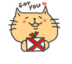 A double chin healing cat. sticker #2887035