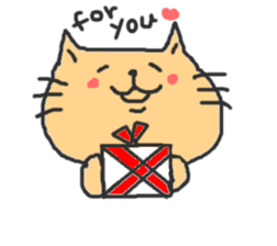 A double chin healing cat. sticker #2887035